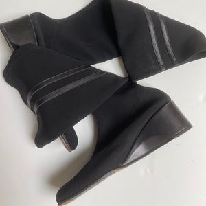 Taryn Rose Black Stretch Boots
